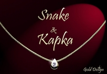 Snake - Kapka - řetízek zlacený